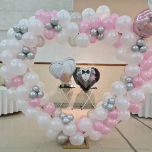 Corazón con globo látex