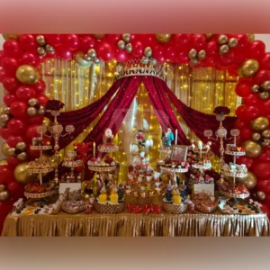Mesa de Dulces Paquete Personalizado Temático con Dulce Comercial y Postres - Bautizo